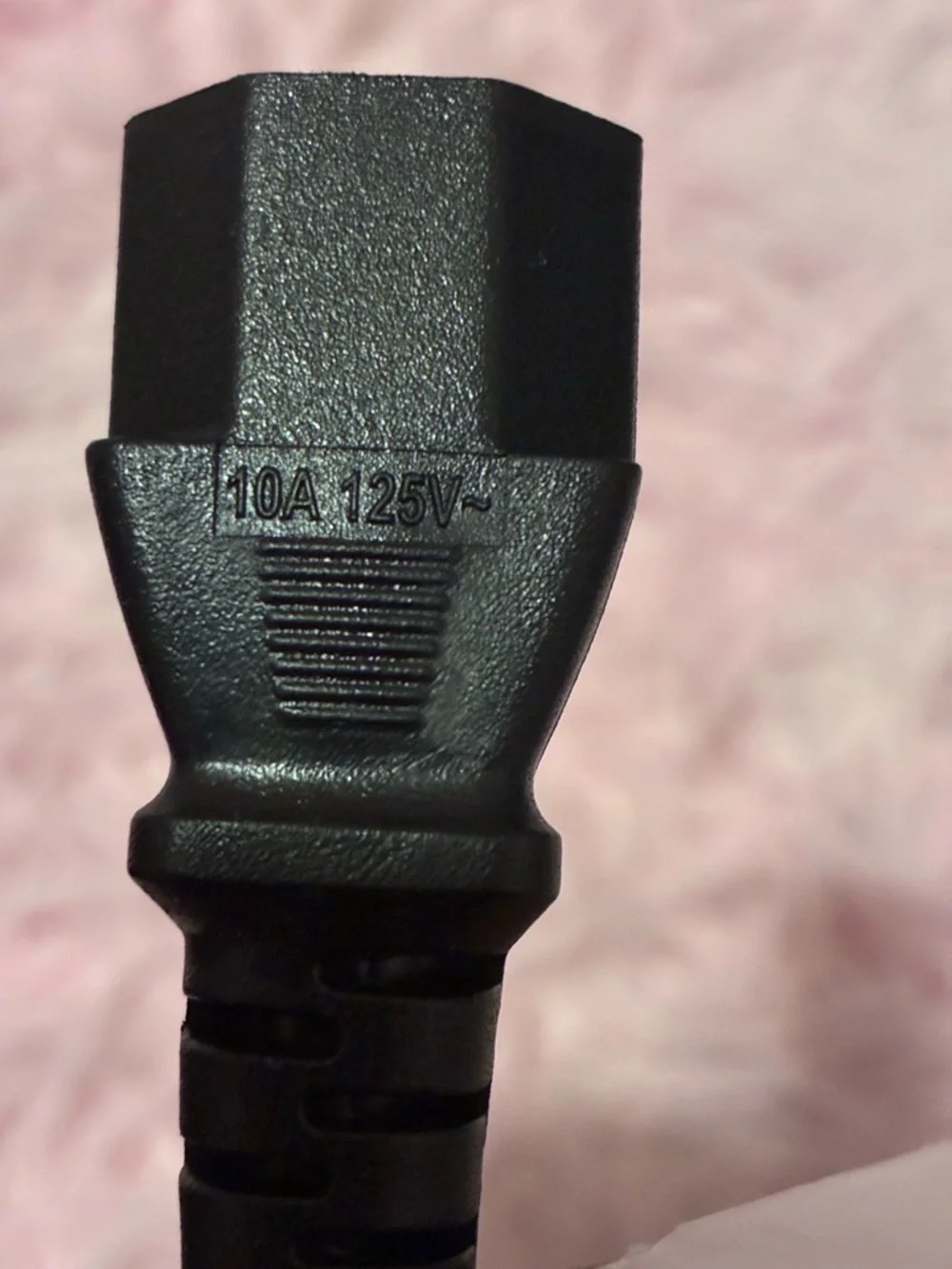 Dell Black Power Cable with 3-Prong Plug